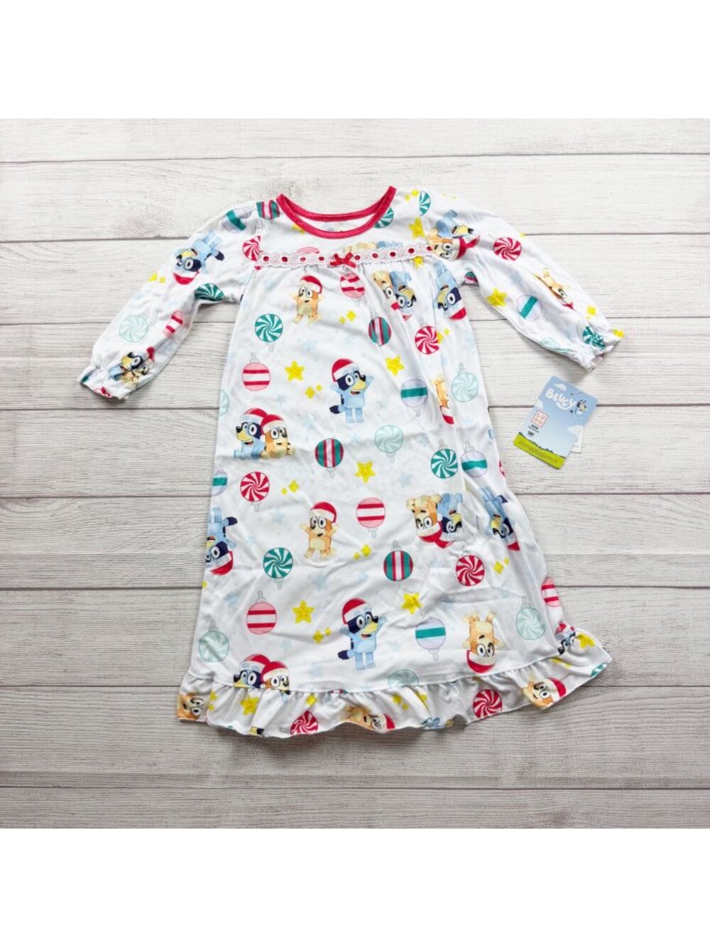 Bluey Toddler Girls Christmas Granny Nightgown Pajamas NWT 3T